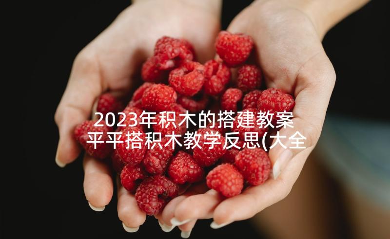 2023年积木的搭建教案 平平搭积木教学反思(大全5篇)