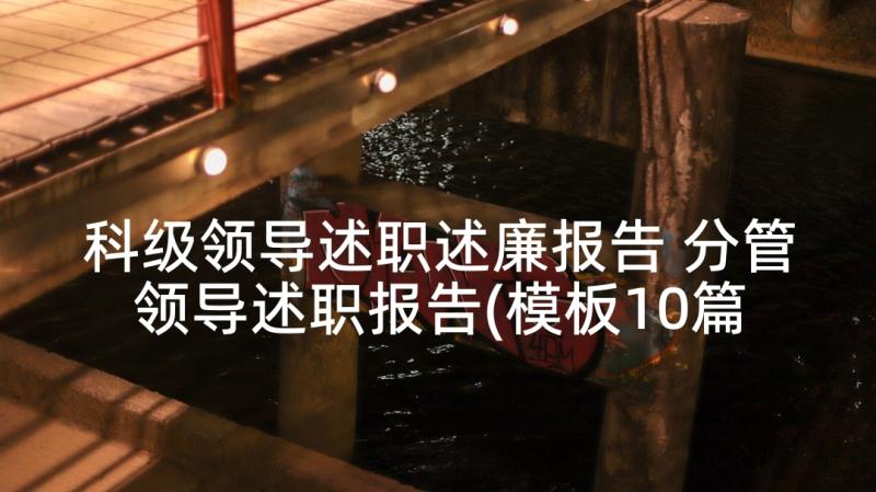 科级领导述职述廉报告 分管领导述职报告(模板10篇)