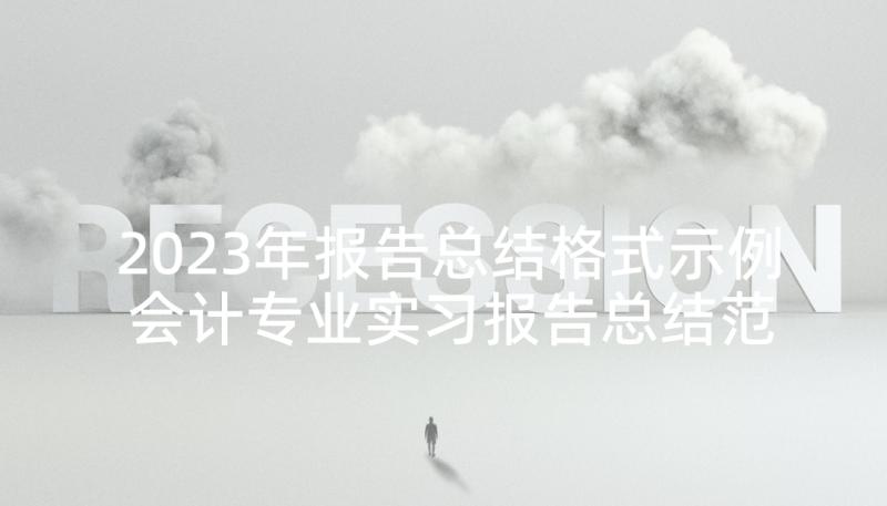 2023年报告总结格式示例 会计专业实习报告总结范例(实用8篇)