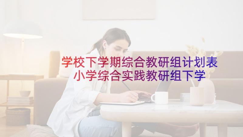 学校下学期综合教研组计划表 小学综合实践教研组下学期计划(实用5篇)