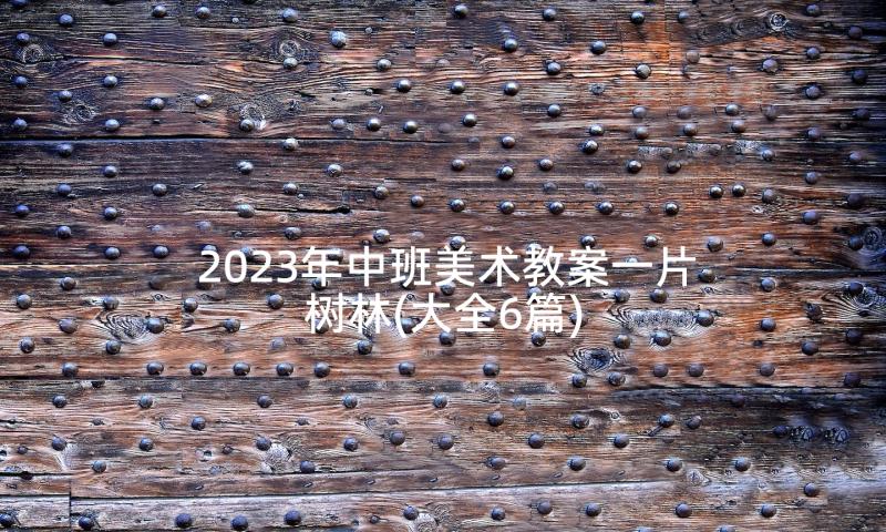 2023年中班美术教案一片树林(大全6篇)