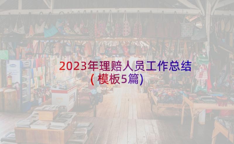 2023年理赔人员工作总结(模板5篇)