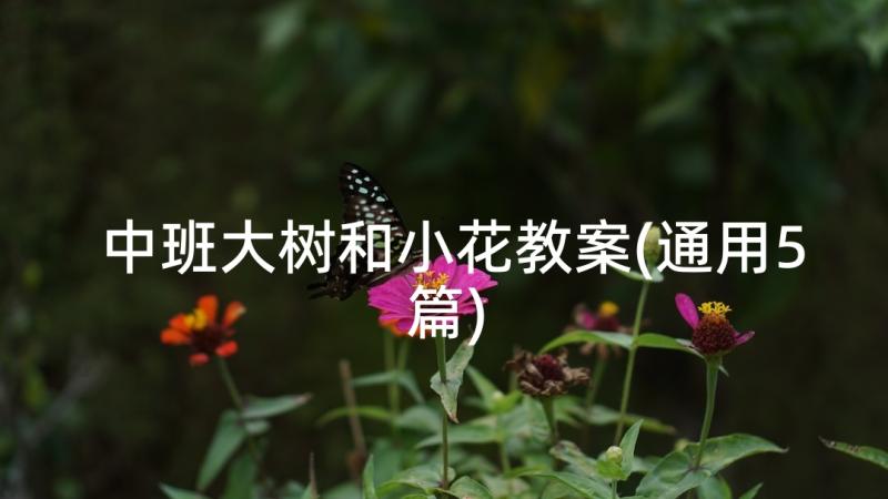 中班大树和小花教案(通用5篇)