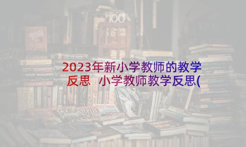 2023年新小学教师的教学反思 小学教师教学反思(大全9篇)