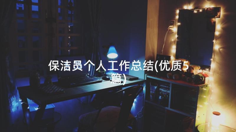 保洁员个人工作总结(优质5篇)