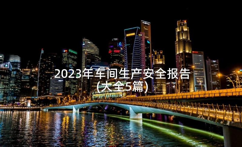 2023年车间生产安全报告(大全5篇)