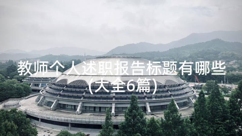 教师个人述职报告标题有哪些(大全6篇)