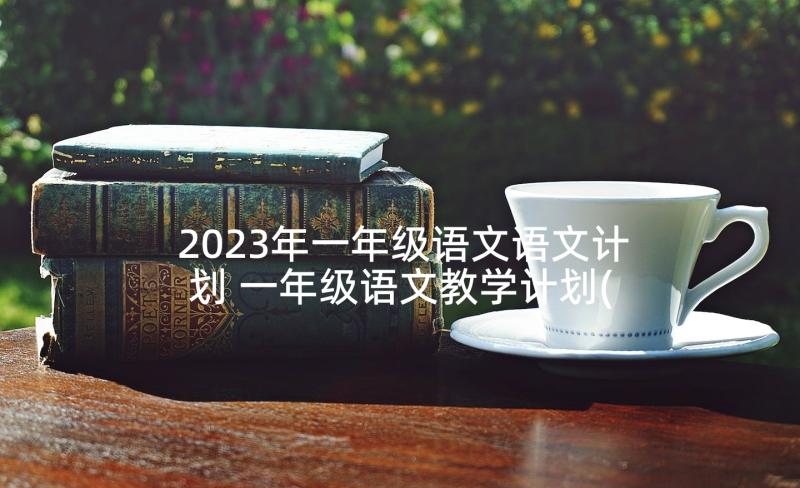 2023年一年级语文语文计划 一年级语文教学计划(模板10篇)