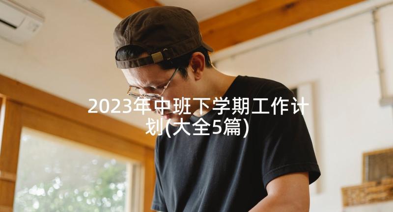 2023年中班下学期工作计划(大全5篇)