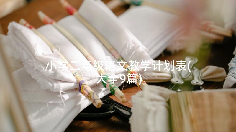 小学二年级语文教学计划表(大全9篇)