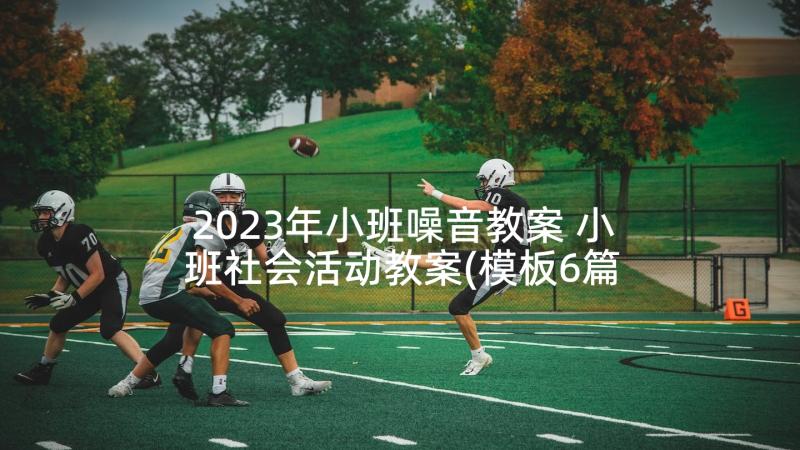 2023年小班噪音教案 小班社会活动教案(模板6篇)