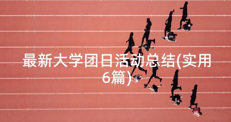 最新大学团日活动总结(实用6篇)