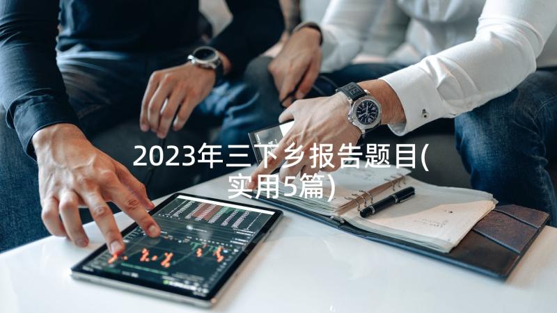 2023年三下乡报告题目(实用5篇)