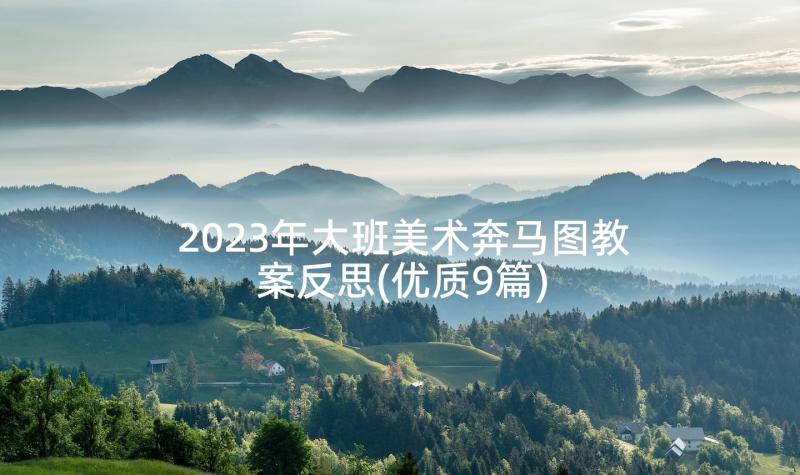 2023年大班美术奔马图教案反思(优质9篇)