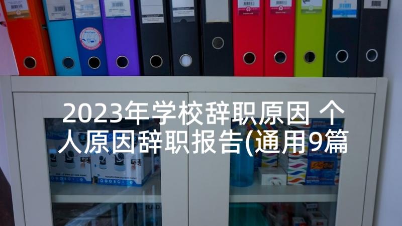 2023年学校辞职原因 个人原因辞职报告(通用9篇)