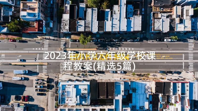 2023年小学六年级学校课程教案(精选5篇)