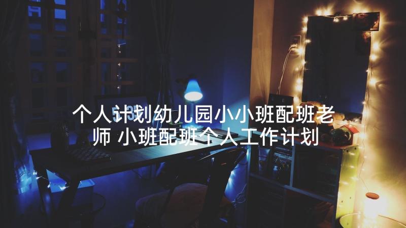 个人计划幼儿园小小班配班老师 小班配班个人工作计划(通用8篇)