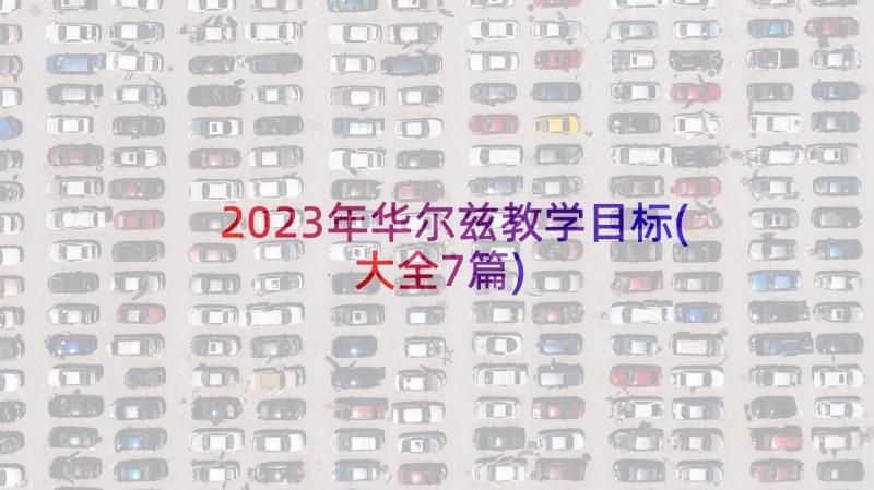 2023年华尔兹教学目标(大全7篇)