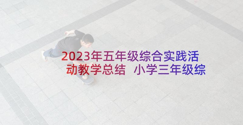 2023年五年级综合实践活动教学总结 小学三年级综合实践活动计划(精选6篇)