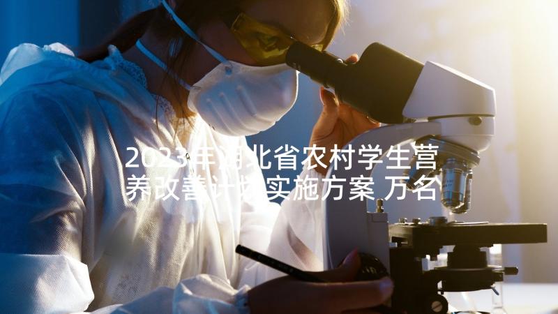 2023年湖北省农村学生营养改善计划实施方案 万名农村学生受益营养改善计划(模板5篇)