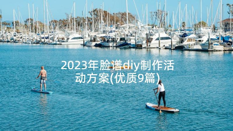 2023年脸谱diy制作活动方案(优质9篇)