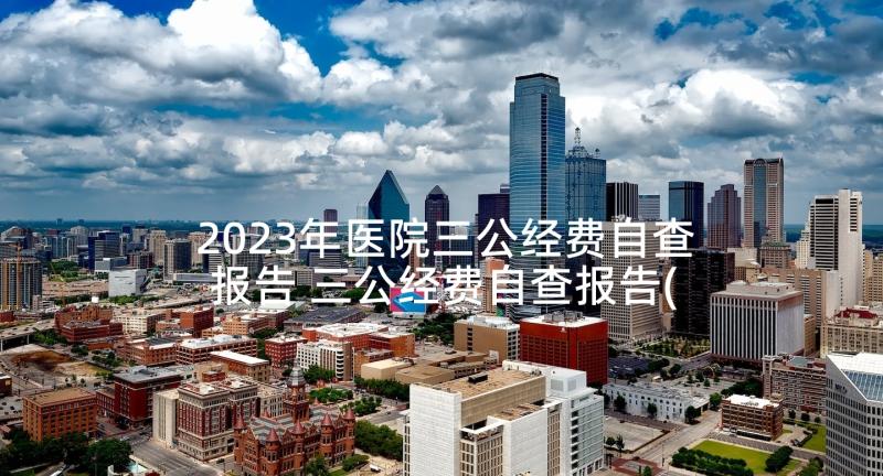 2023年医院三公经费自查报告 三公经费自查报告(汇总5篇)