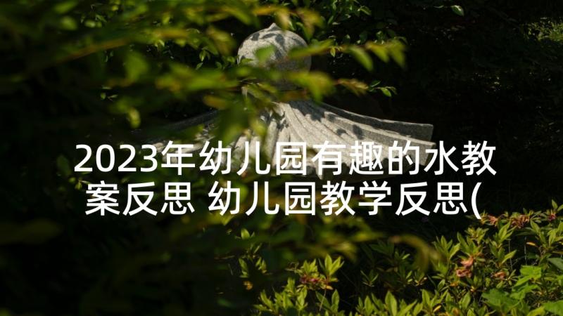 2023年幼儿园有趣的水教案反思 幼儿园教学反思(模板6篇)