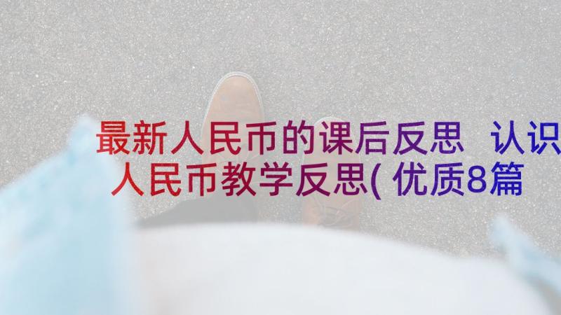 最新人民币的课后反思 认识人民币教学反思(优质8篇)