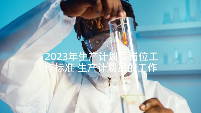 2023年生产计划员岗位工作标准 生产计划员的工作岗位职责内容(模板5篇)