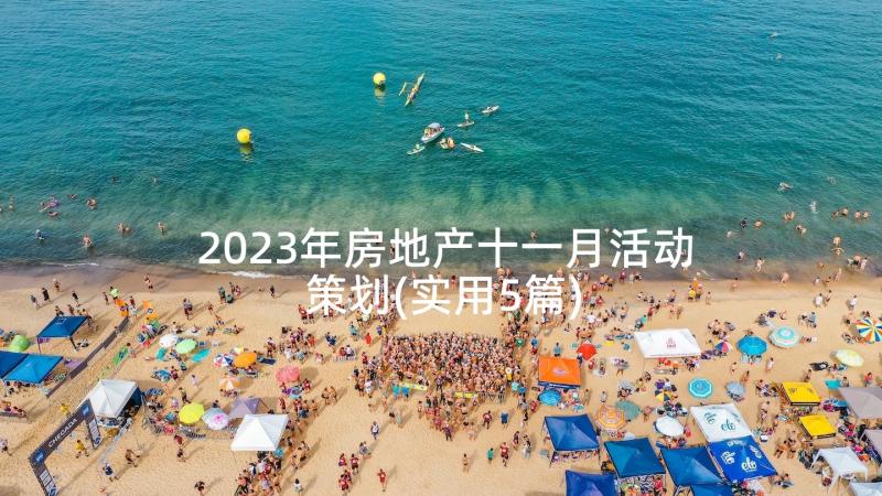 2023年房地产十一月活动策划(实用5篇)