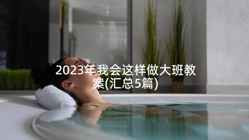 2023年我会这样做大班教案(汇总5篇)