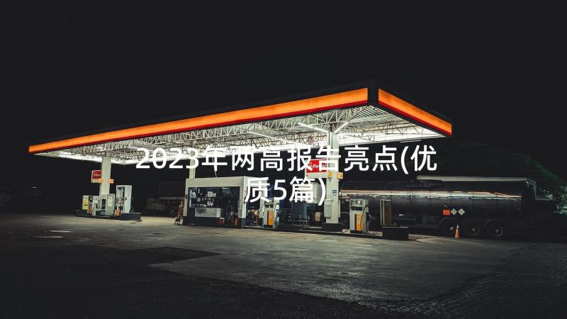 2023年两高报告亮点(优质5篇)