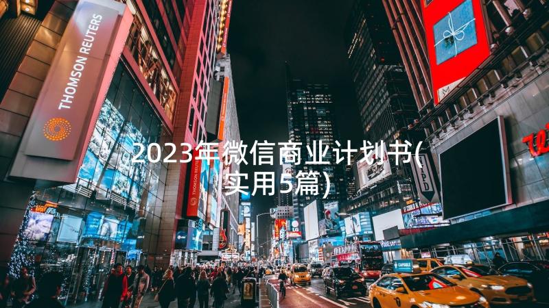 2023年微信商业计划书(实用5篇)