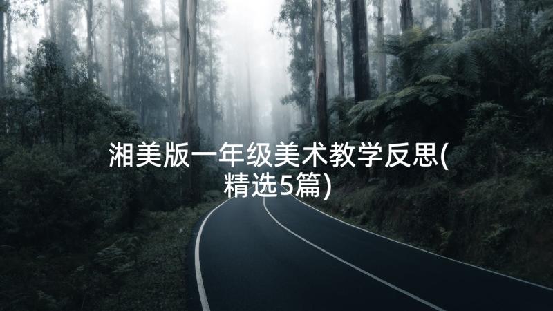 湘美版一年级美术教学反思(精选5篇)