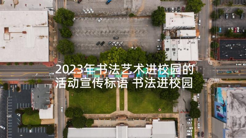 2023年书法艺术进校园的活动宣传标语 书法进校园活动方案(大全5篇)