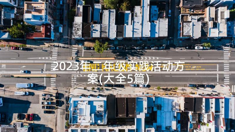 2023年二年级实践活动方案(大全5篇)