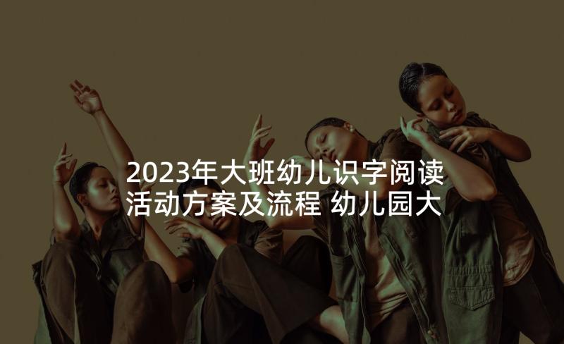 2023年大班幼儿识字阅读活动方案及流程 幼儿园大班阅读活动方案(模板5篇)