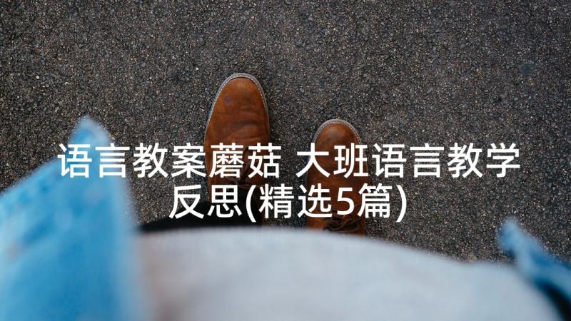 语言教案蘑菇 大班语言教学反思(精选5篇)