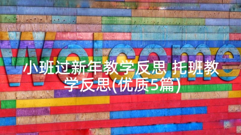 小班过新年教学反思 托班教学反思(优质5篇)