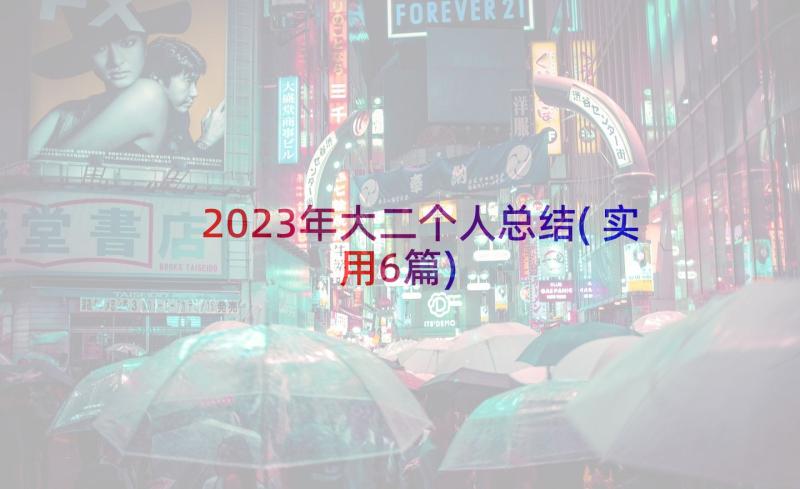 2023年大二个人总结(实用6篇)