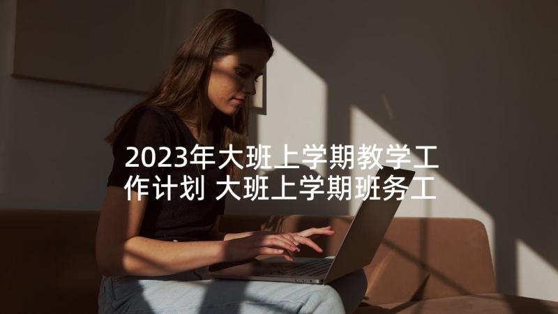 2023年大班上学期教学工作计划 大班上学期班务工作计划(汇总7篇)