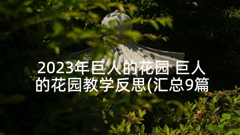 2023年巨人的花园 巨人的花园教学反思(汇总9篇)