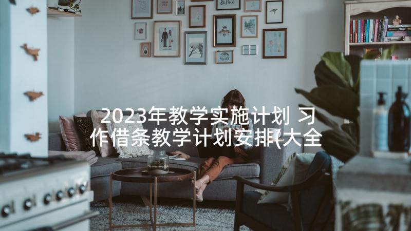 2023年教学实施计划 习作借条教学计划安排(大全5篇)