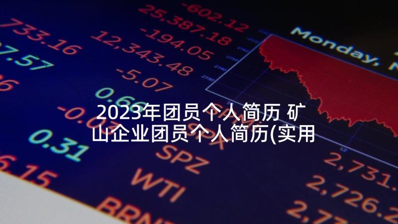 2023年团员个人简历 矿山企业团员个人简历(实用5篇)