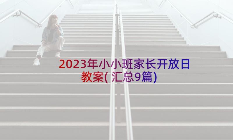 2023年小小班家长开放日教案(汇总9篇)