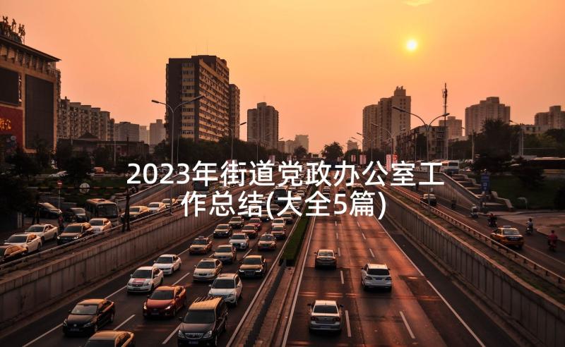 2023年街道党政办公室工作总结(大全5篇)