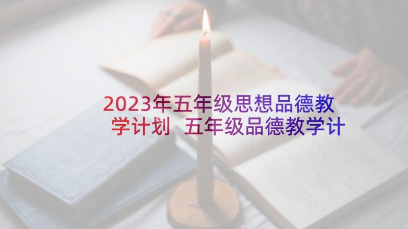 2023年五年级思想品德教学计划 五年级品德教学计划(模板8篇)