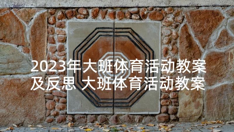 2023年大班体育活动教案及反思 大班体育活动教案(大全7篇)