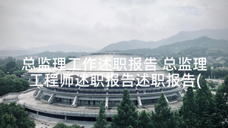 总监理工作述职报告 总监理工程师述职报告述职报告(优质10篇)