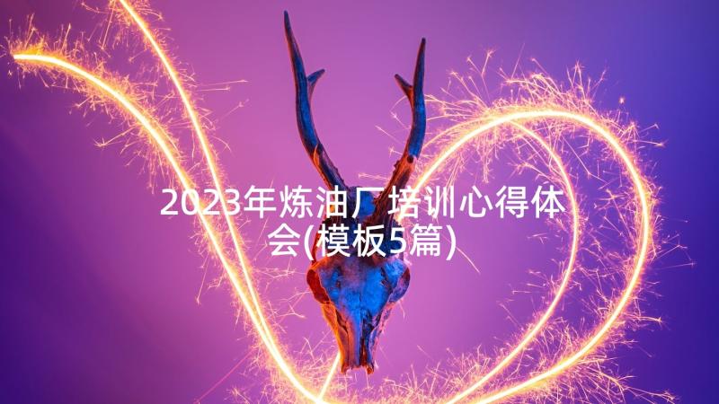 2023年炼油厂培训心得体会(模板5篇)